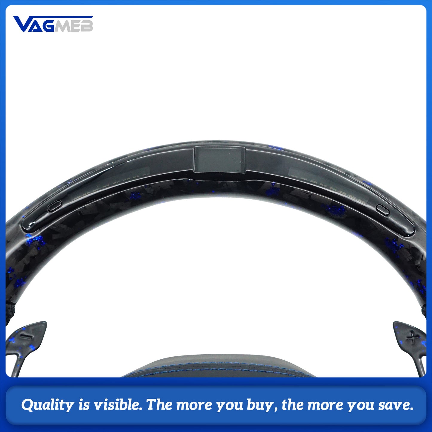 Touch Steering Wheel Blue Forged Carbon LED With heating function for  VW Golf MK7 MK6 MK5 MK4 Passat Jetta Touareg Phaeton Tiguan Magotan Polo