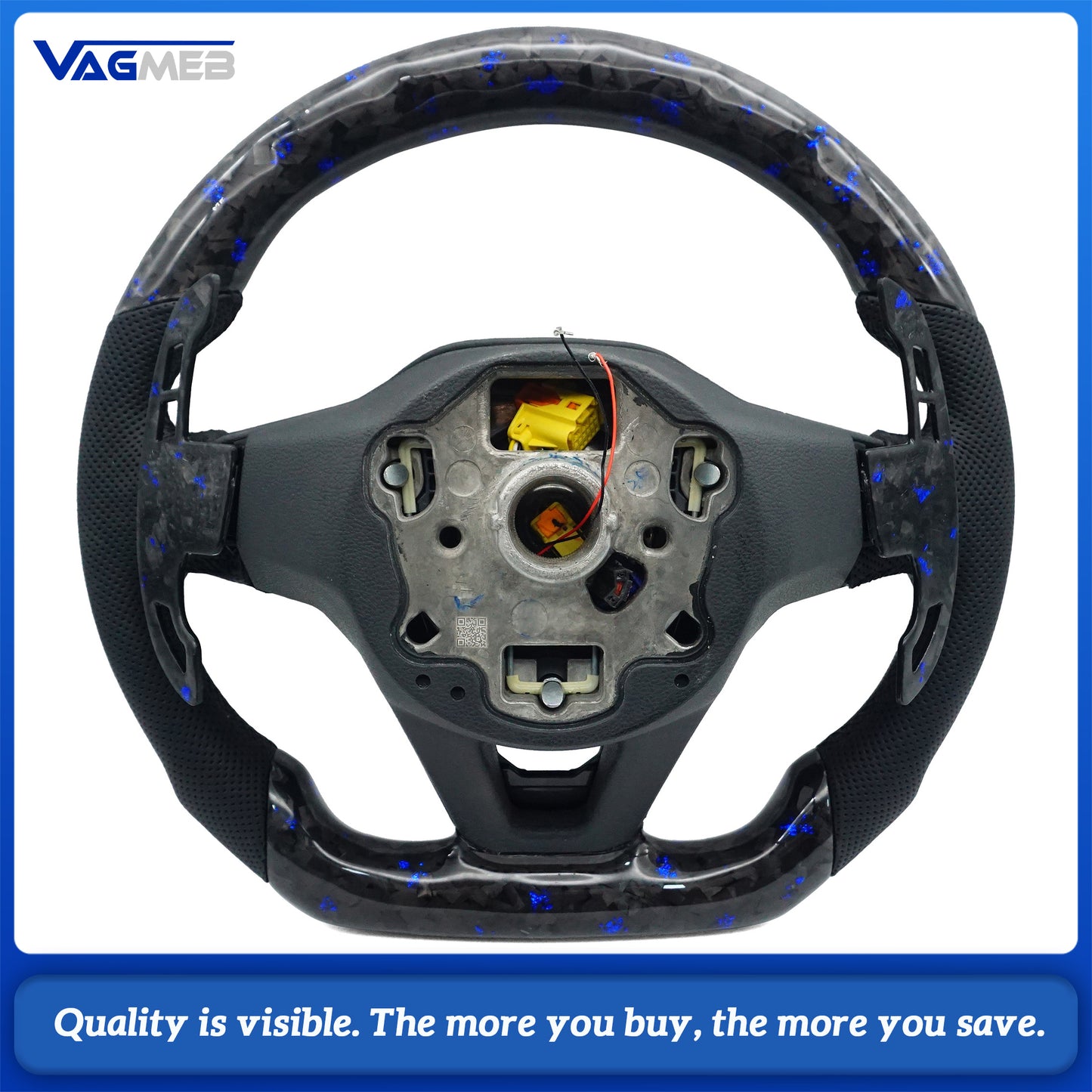 Touch Steering Wheel Blue Forged Carbon LED With heating function for  VW Golf MK7 MK6 MK5 MK4 Passat Jetta Touareg Phaeton Tiguan Magotan Polo