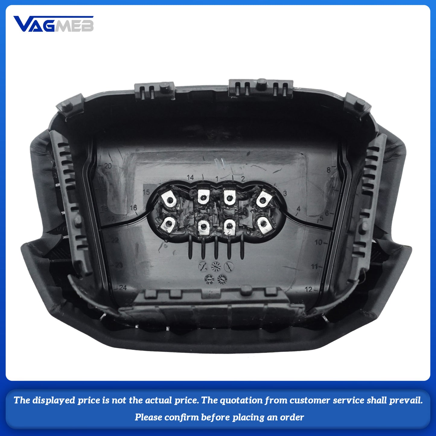 Steering wheel airbag cover multifunction steering wheel For Audi A5A6 Leather gray stripe