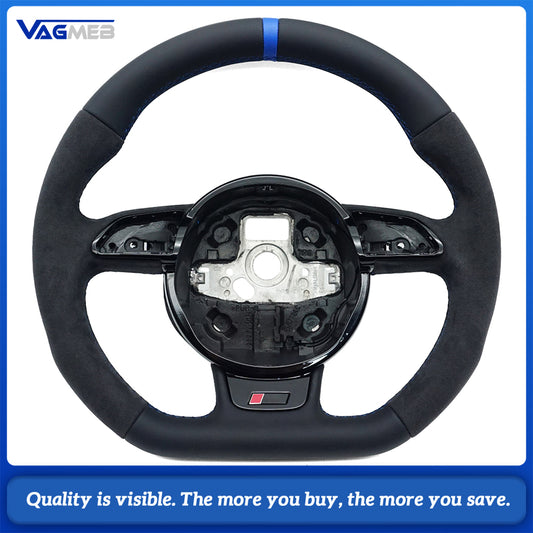 Leather material sports style steering wheel For Audi A4B8 steering wheel accessories, car accessories