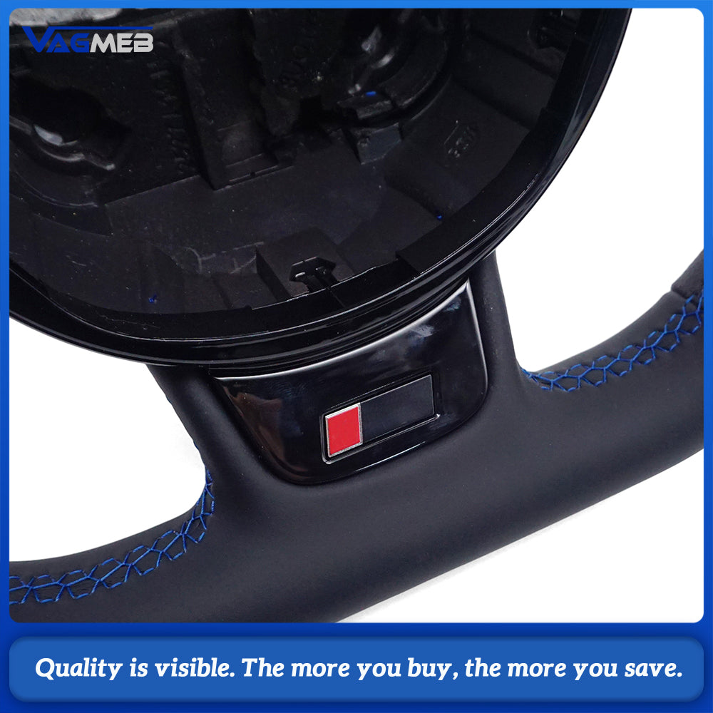 Leather material sports style steering wheel For Audi A4B8 steering wheel accessories, car accessories