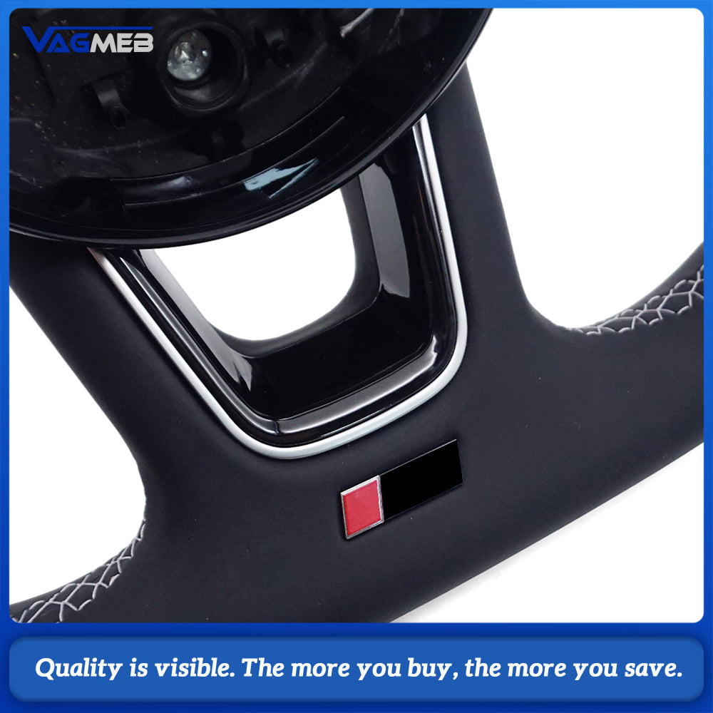 Heated steering wheel suitable for Audi A4 B9 leather flat bottomed steering wheel