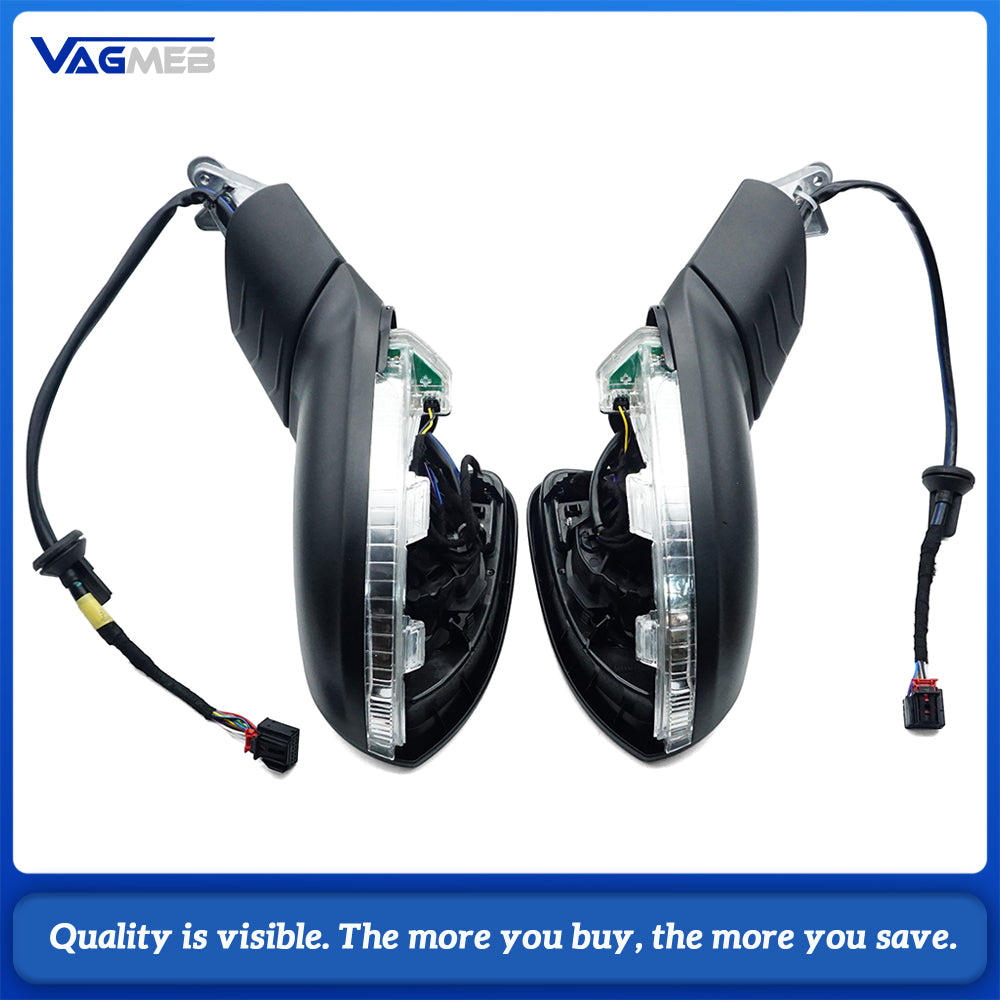 For VW Golf MK8 Side Mirror Rear View Electric Folding Mirror UPGRADE KIT (With VW illuminated ground light with memory function)