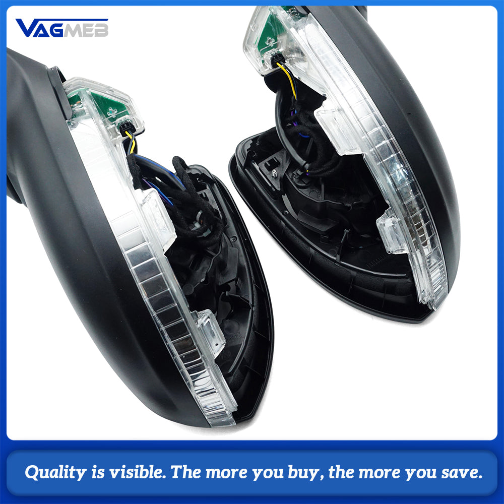 For VW Golf MK8 Side Mirror Rear View Electric Folding Mirror UPGRADE KIT (With VW illuminated ground light with memory function)
