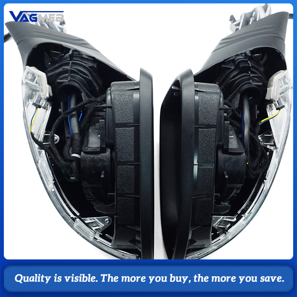 For VW Golf MK8 Side Mirror Rear View Electric Folding Mirror UPGRADE KIT (With VW illuminated ground light with memory function)