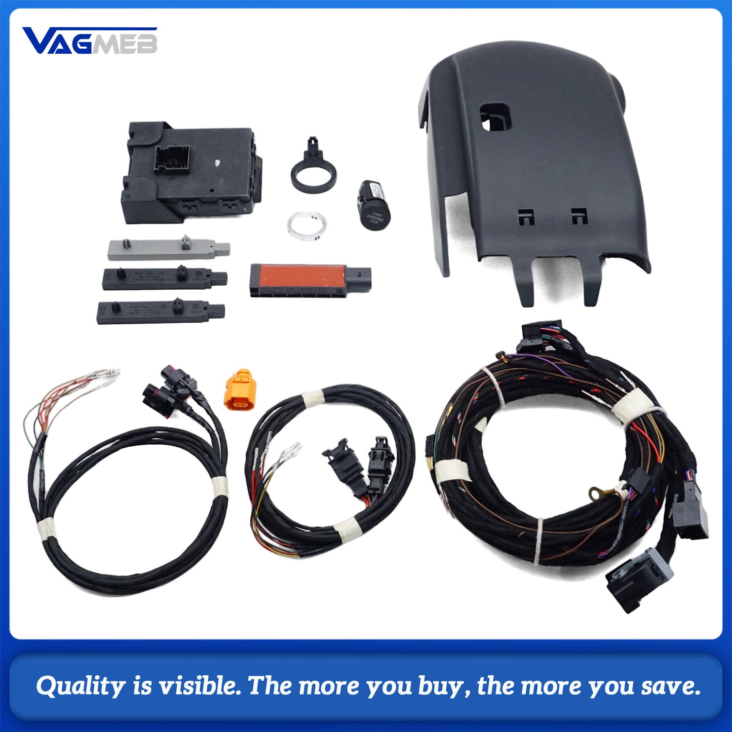 For Skoda Octavia 2019, Push Start Button Kit, Keyless Go, PKE Keyless Entry