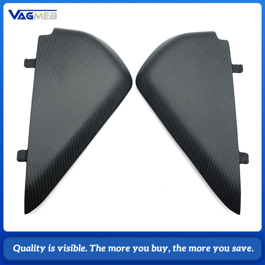 Matte Carbon Fiber Dashboard Side Panel Cover For Audi A4L B9 2017-2024 Interior Instrument Trim Pair 8WD 857 085A/086A