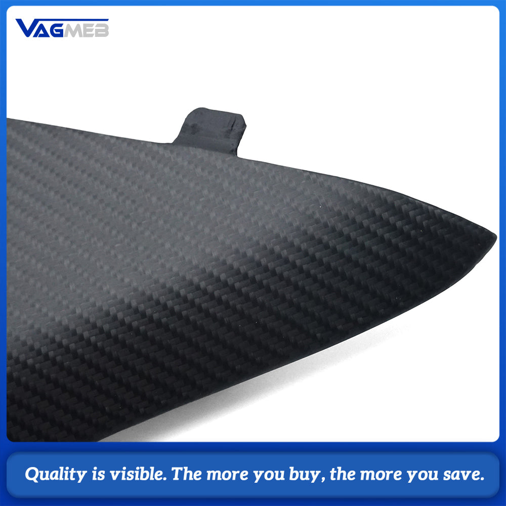 Matte Carbon Fiber Dashboard Side Panel Cover For Audi A4L B9 2017-2024 Interior Instrument Trim Pair 8WD 857 085A/086A