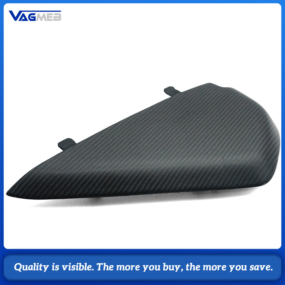 Matte Carbon Fiber Dashboard Side Panel Cover For Audi A4L B9 2017-2024 Interior Instrument Trim Pair 8WD 857 085A/086A
