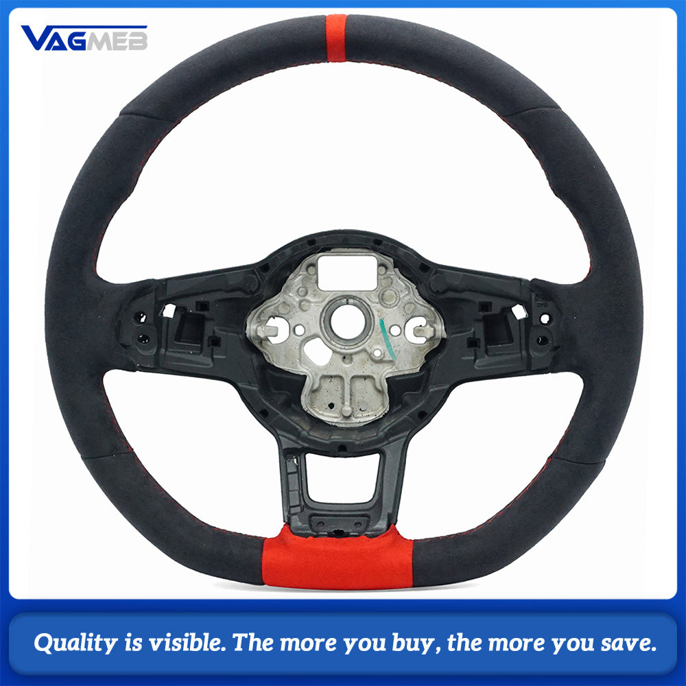 For VW Golf 7 7.5 GTI GTD GTE R 2013-2020 Polo GTI Tiguan Passat DSG Leather Alcantara Steering Wheel