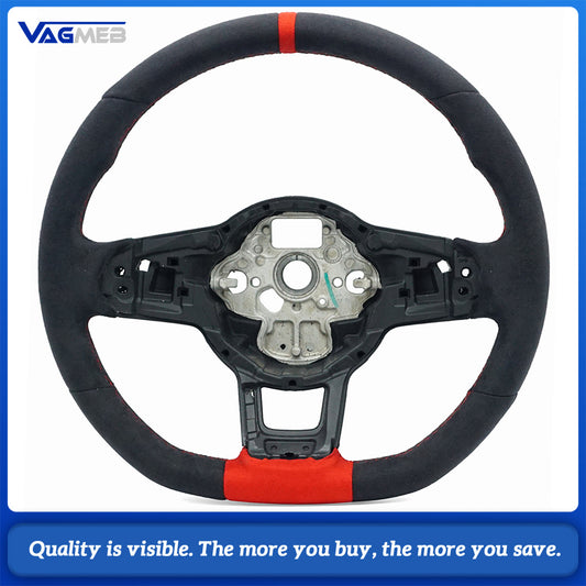 For VW Golf 7 7.5 GTI GTD GTE R 2013-2020 Polo GTI Tiguan Passat DSG Leather Alcantara Steering Wheel