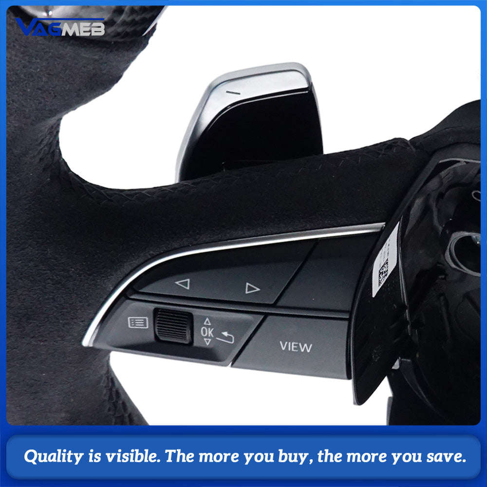 Suitable for Audi Q5 FY Q7 4M matte carbon fiber Alcantara steering wheel assembly with heating, Car Accessories