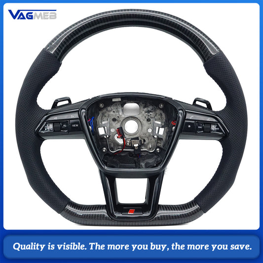 Sports Carbon Fiber Steering Wheel With heating,for Audi A4 Q5 Q7 A3 Q3 A7 B8 A6 C8 A8 RS5 RS4 RS6