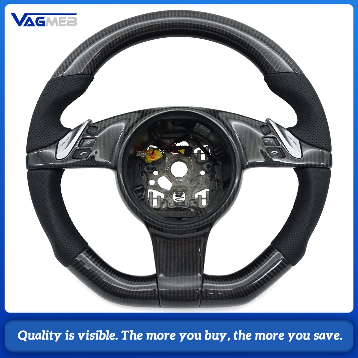 For Porsche Steering Wheel Custom for Paramela Macan Cayenne Cayman 718 911 918 Taycan Carbon Fiber Steering Wheel