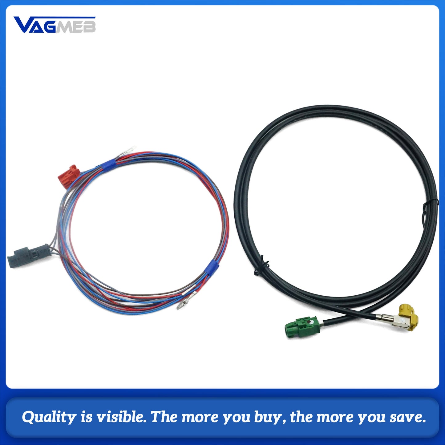 For MQB 3rd Gen Radio USB Wiring Harness, CarPlay Android Auto Adapter Cable, OEM Fit