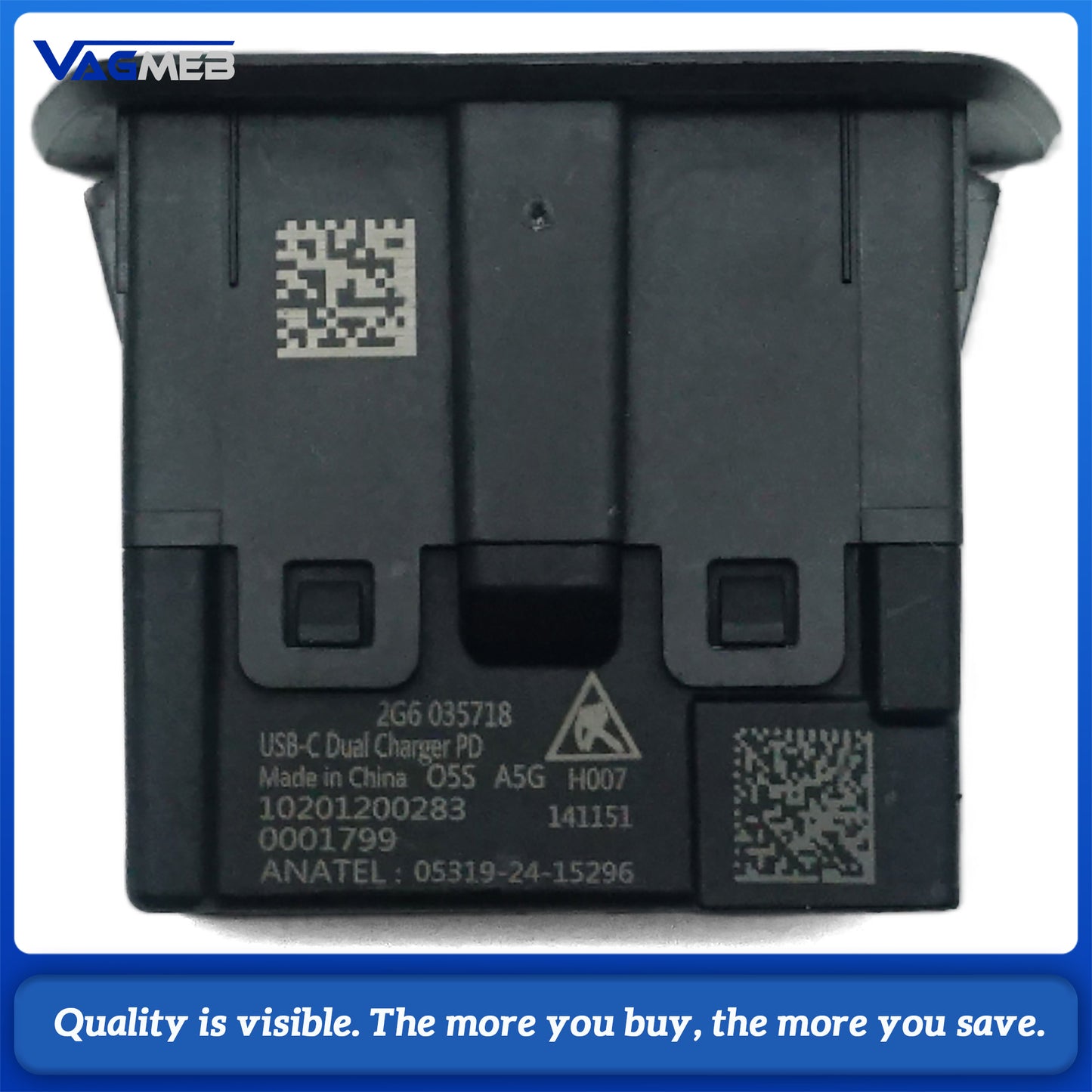 For VW ID3 for T-Roc T-Corss Polo USB Charging Port 2G6 035 718 2G6035718