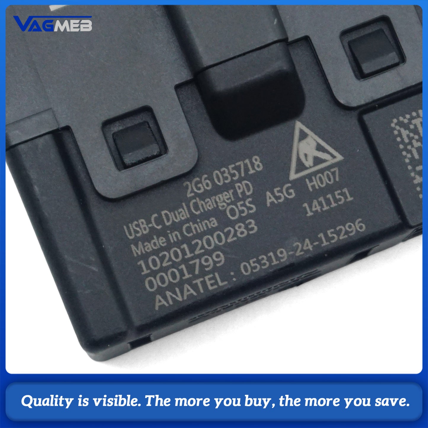 For VW ID3 for T-Roc T-Corss Polo USB Charging Port 2G6 035 718 2G6035718
