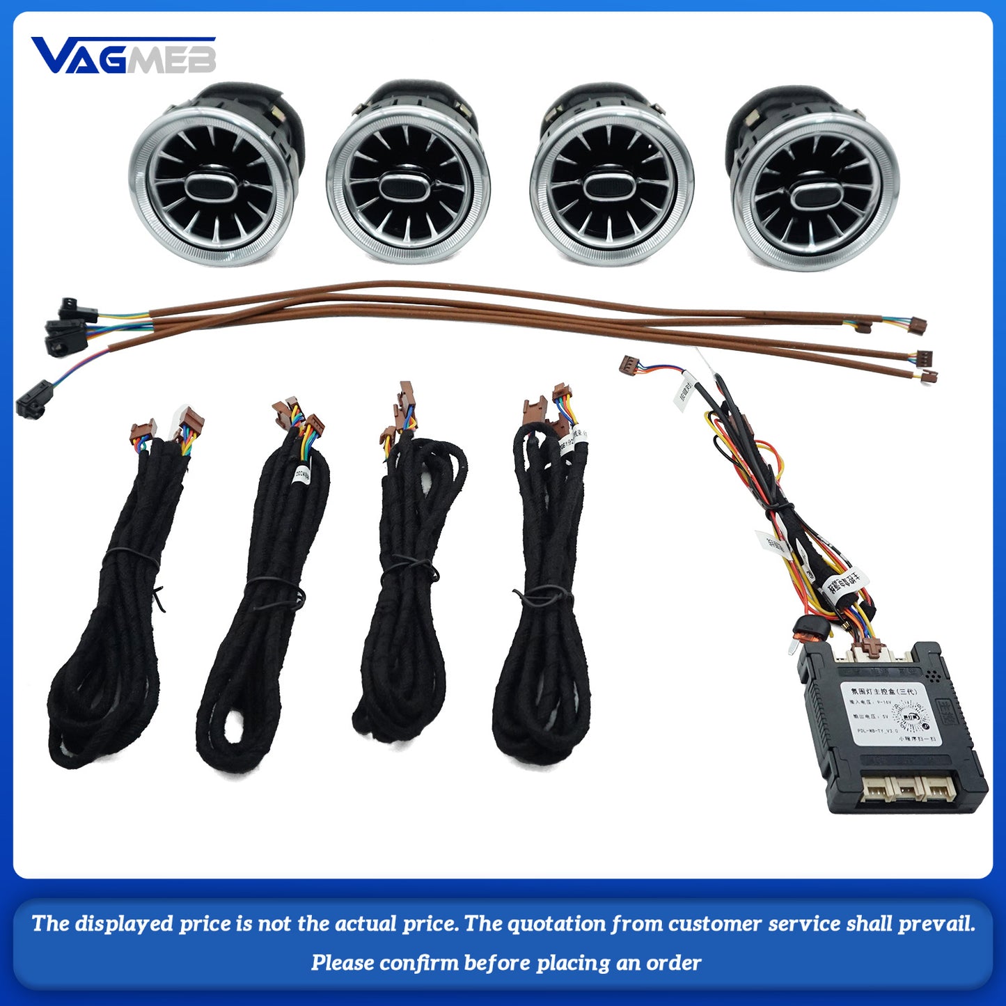 Suitable for the multi-color ambient lighting turbine air outlet of Mercedes-Benz Class V 2017