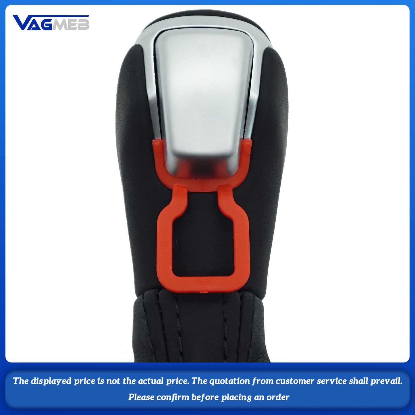 Gear Shift Knob and Leather Boot Compatible with  For Audi A6 C7