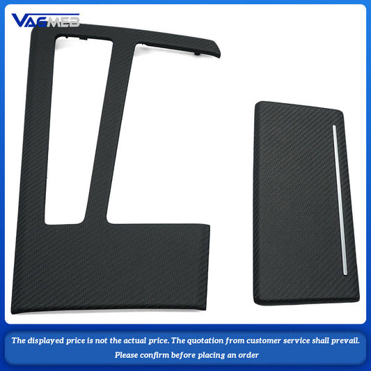 For Audi A6C8 A7 Central aisle cup holder carbon fiber trim plate