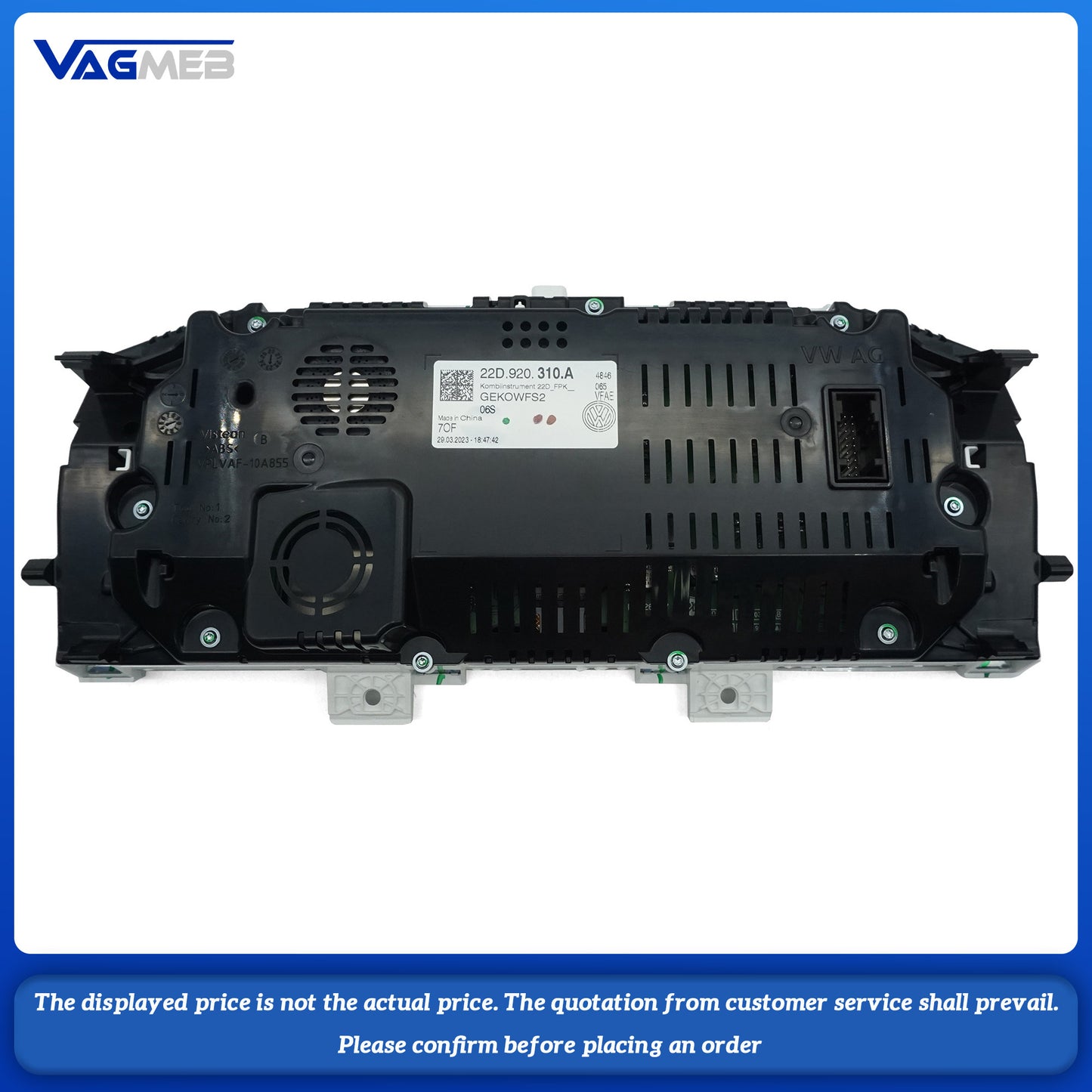 Virtual cockpit LCD instrument panel For VW T-Cross POLO 22D 920 310 A
