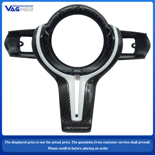 For BMW M Series F80 F82 F10 F06 F12 F13 F15 F16 M-sport F20 F22 F30 F31 F32 F33 F36 For BMW Steering Wheel Trim Carbon Fiber