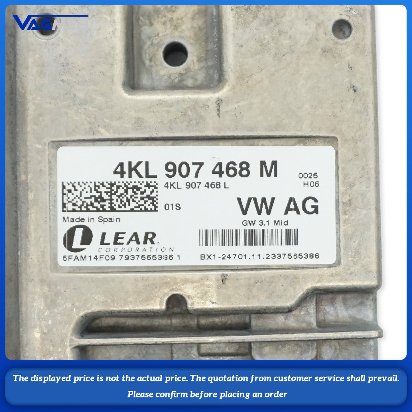 For VW Touareg Audi Q7 Q8 A6 A6L A7 A8 RS6 RS7  Cruise Control Gateway Module Unit 4KL 907 468M