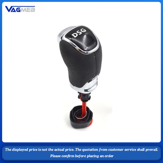 For Skoda Octavia Superb Yeti DSG Gear Shift Knob Head Handball Leather With DSG LOGO Cr Accessories