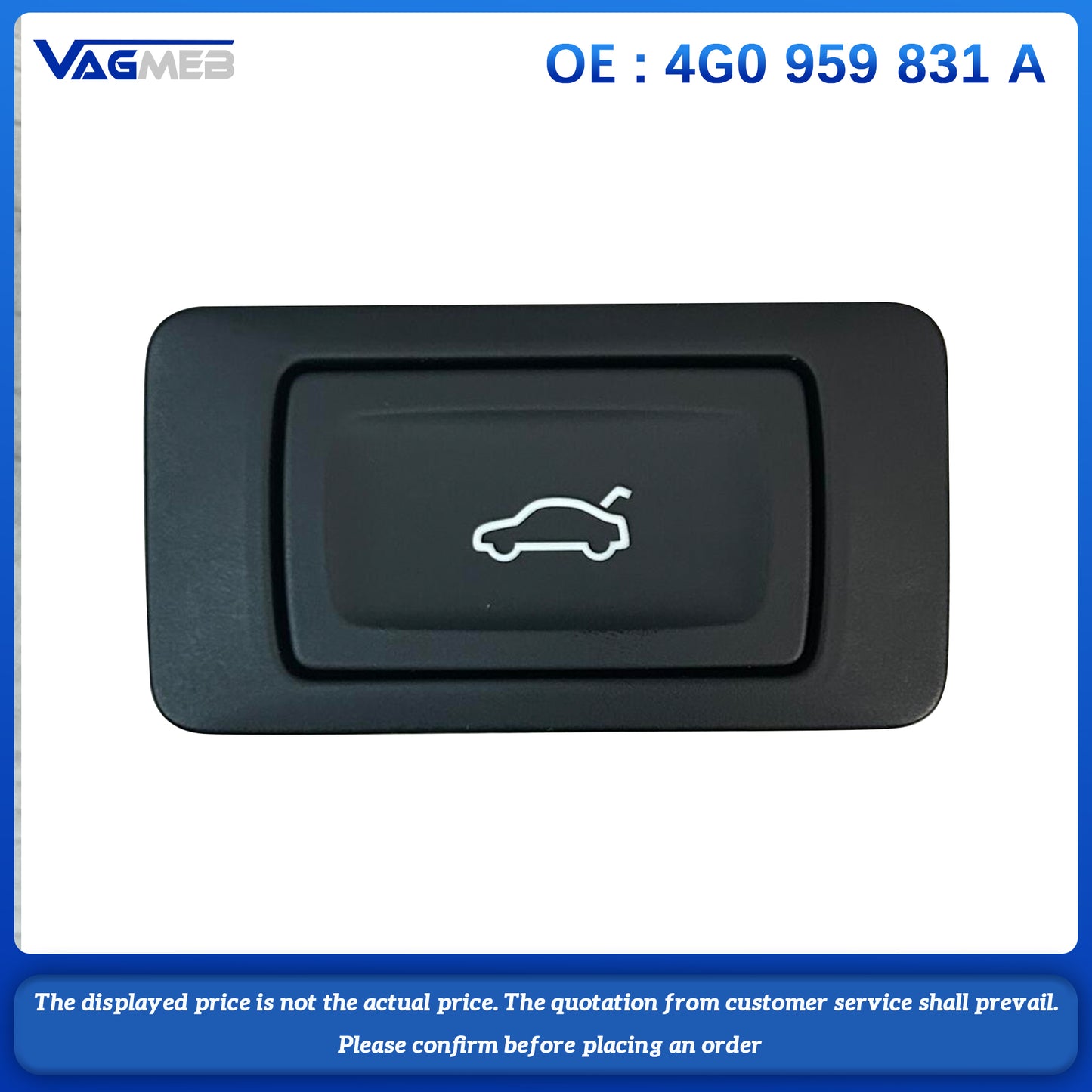 Electric Power Trunk Switch Button Car Trunk Lid Lock For AUDI A4 S4 A6 S6 RS6 4G0 959 831A
