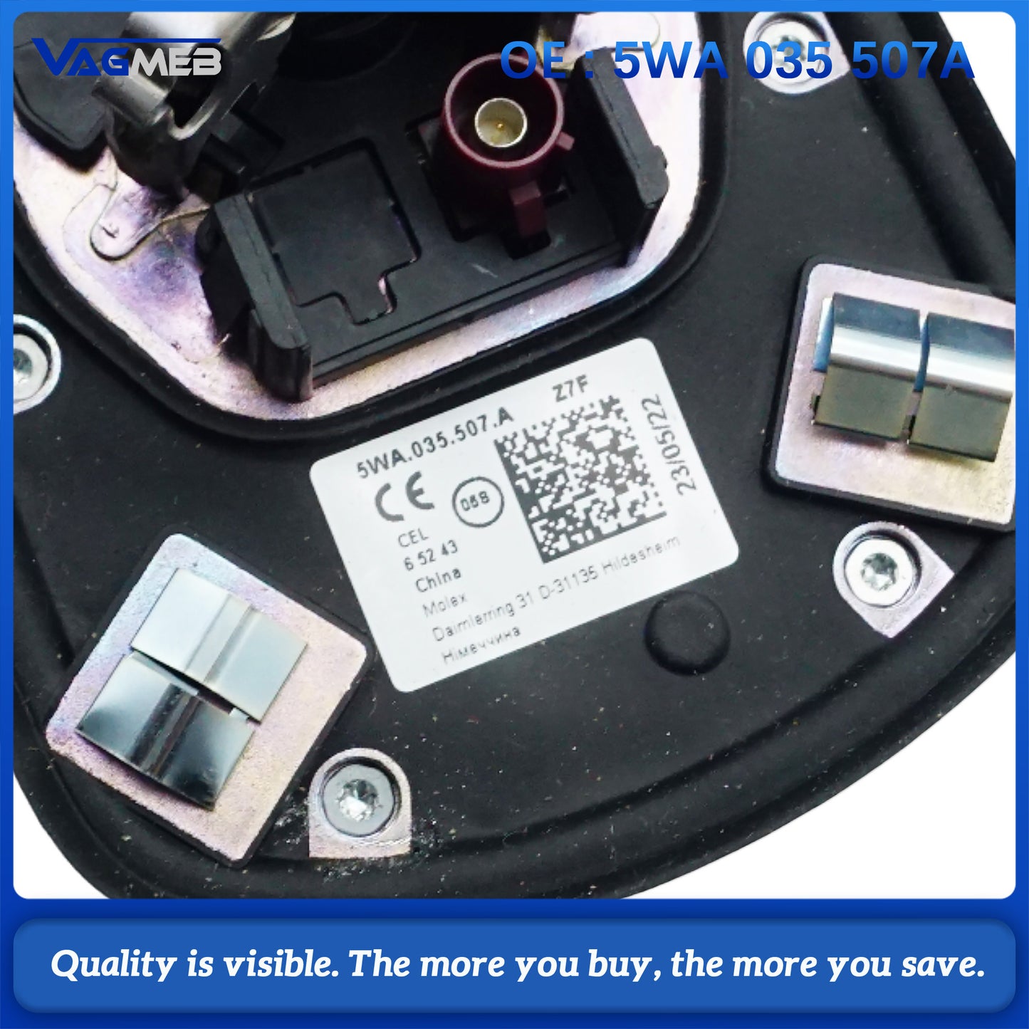 FOR OCTAVIA MK4 ID.4 For GOLF 8 ROOF AERIAL SHARK ANTENNA IN BLACK 5WA035507A 5WA 035 507 A
