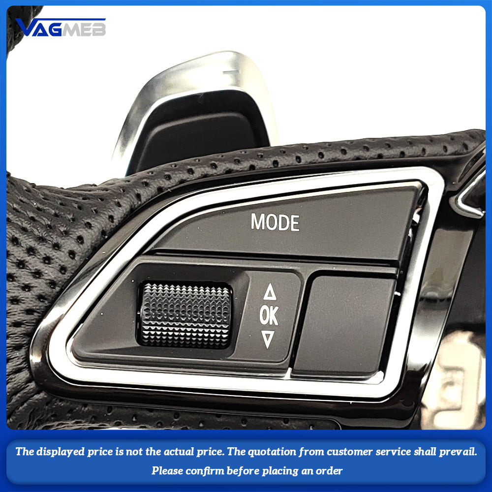 For Audi A4 B8 Perforated S LOGO Shift Paddle Steering Wheel