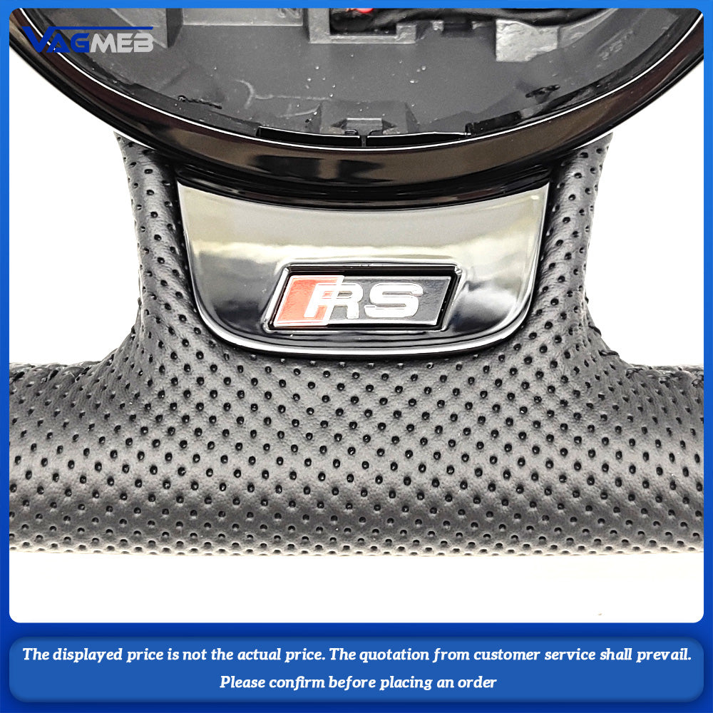 For Audi A4 B8 Perforated S LOGO Shift Paddle Steering Wheel