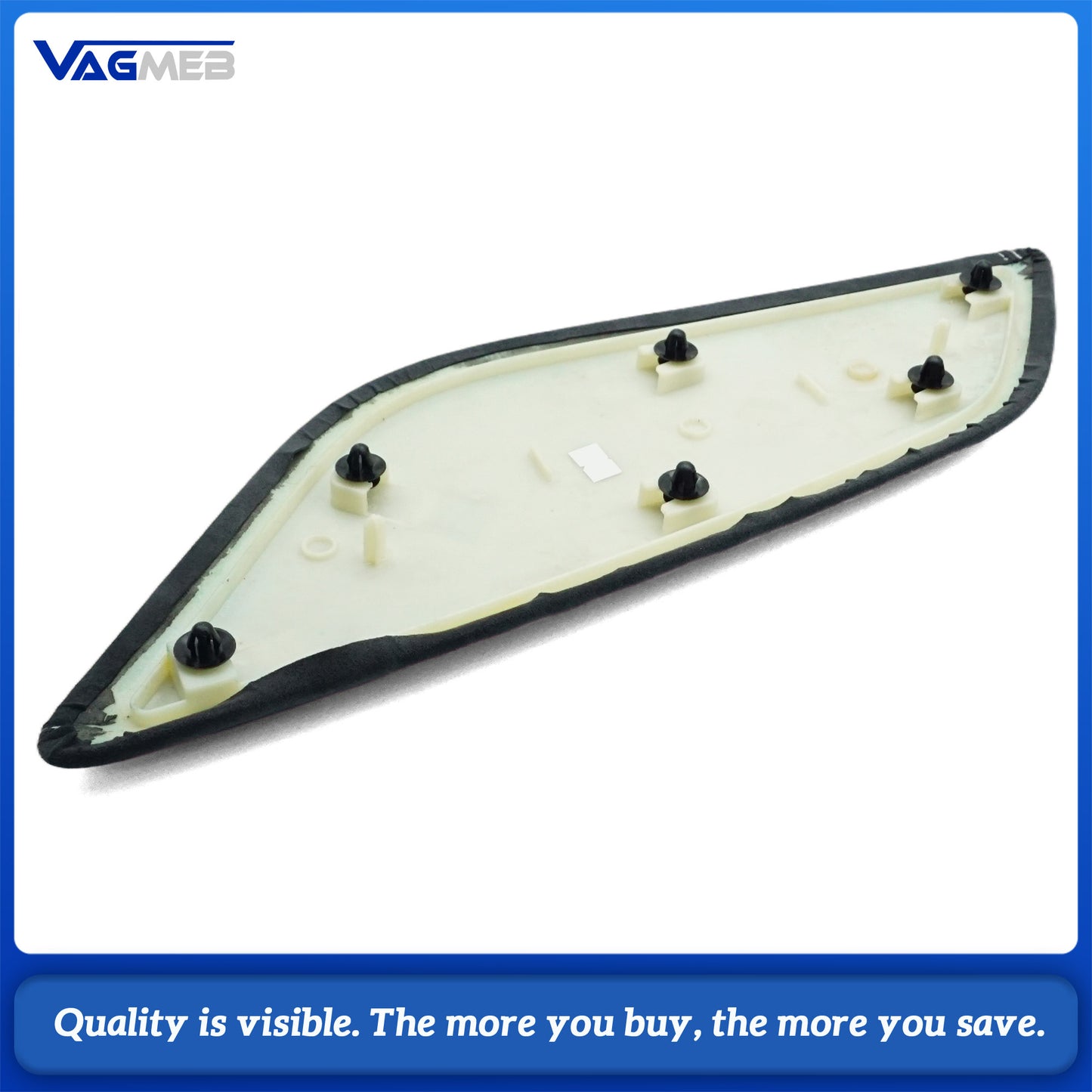 For Audi A6 C7 Interior Side Trim Panel, Alcantara Suede White Stitching, OEM Fit