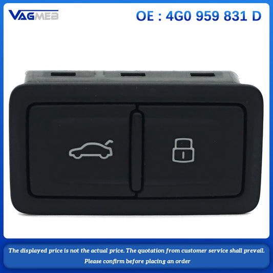 For Audi A6 C8 Electric Trunk Switch Tailgate Switch Luggage Compartment Switch Key Button  4G0 959 831D