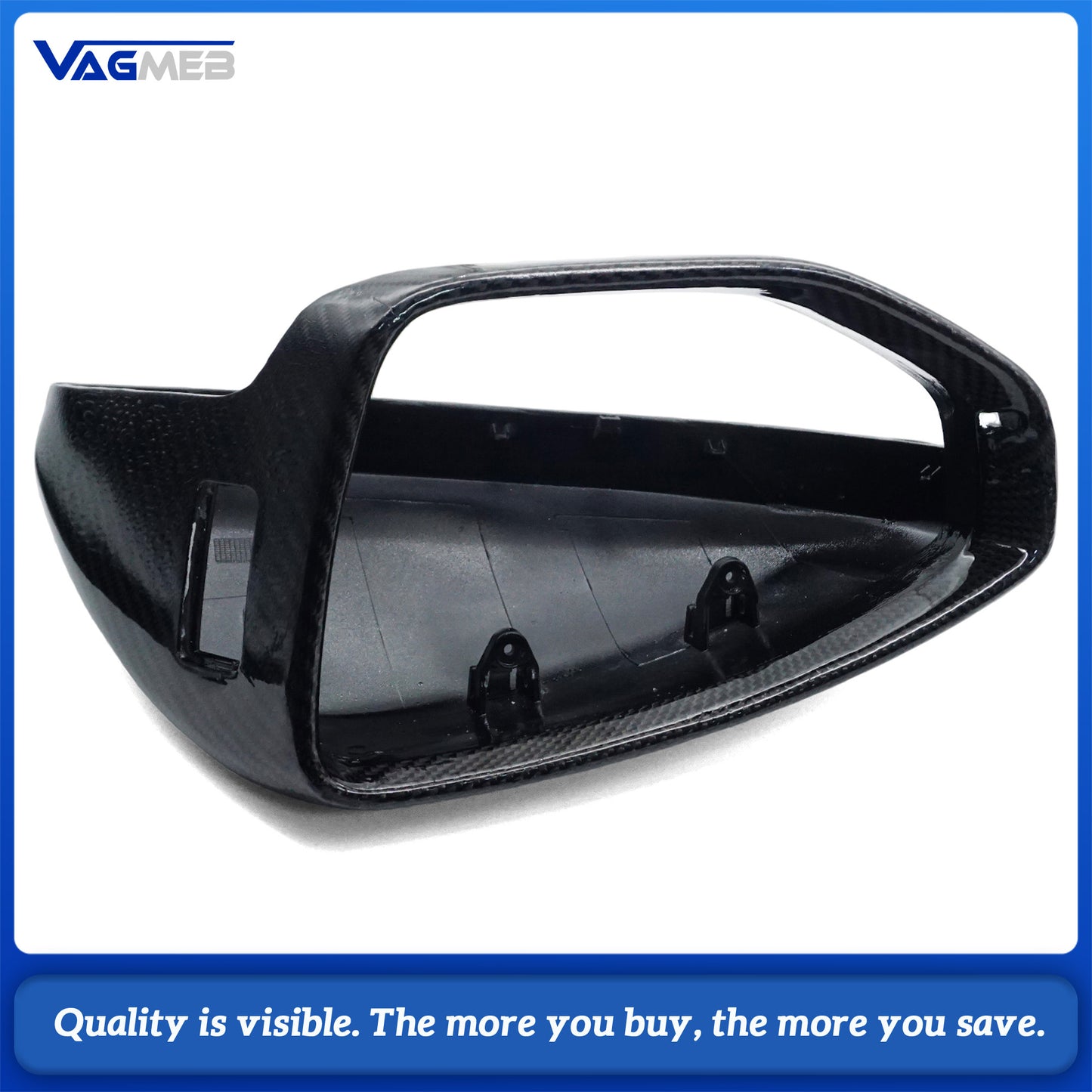 For Audi A6C8 Side Door Carbon Fiber Look Rearview Case Car Accessories
