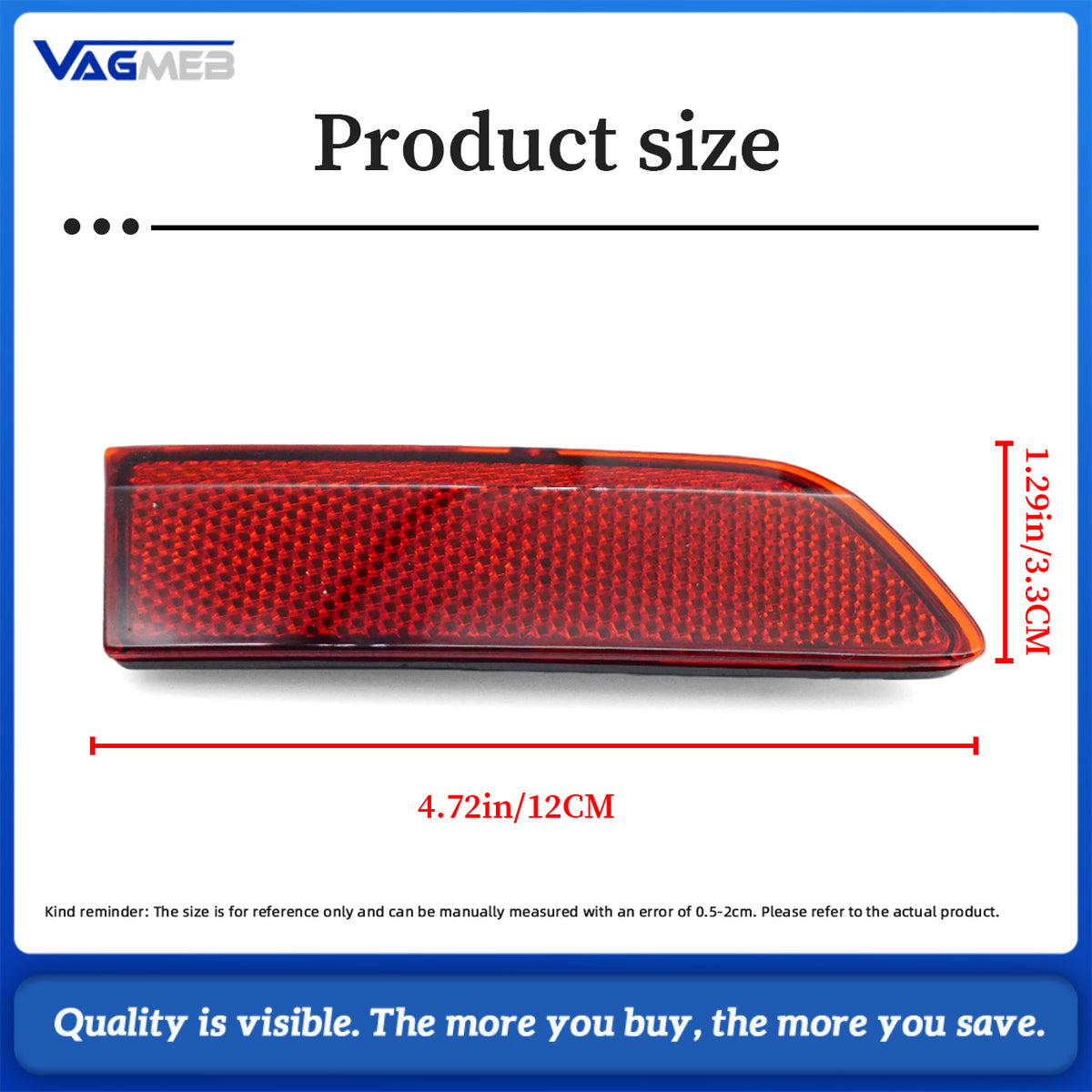 For Audi A6 C8 Sport 2019 2020 2021 2022 2023 2024 Rear Bumper Inner Side Reflector Car accessories 4KD 945 103