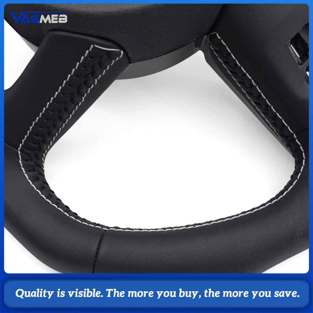 For Audi RS3 RS4 RS5 A3 8V A4 B9 A5 S3 S4 S5 Fully Perforated Leather Steering Wheel