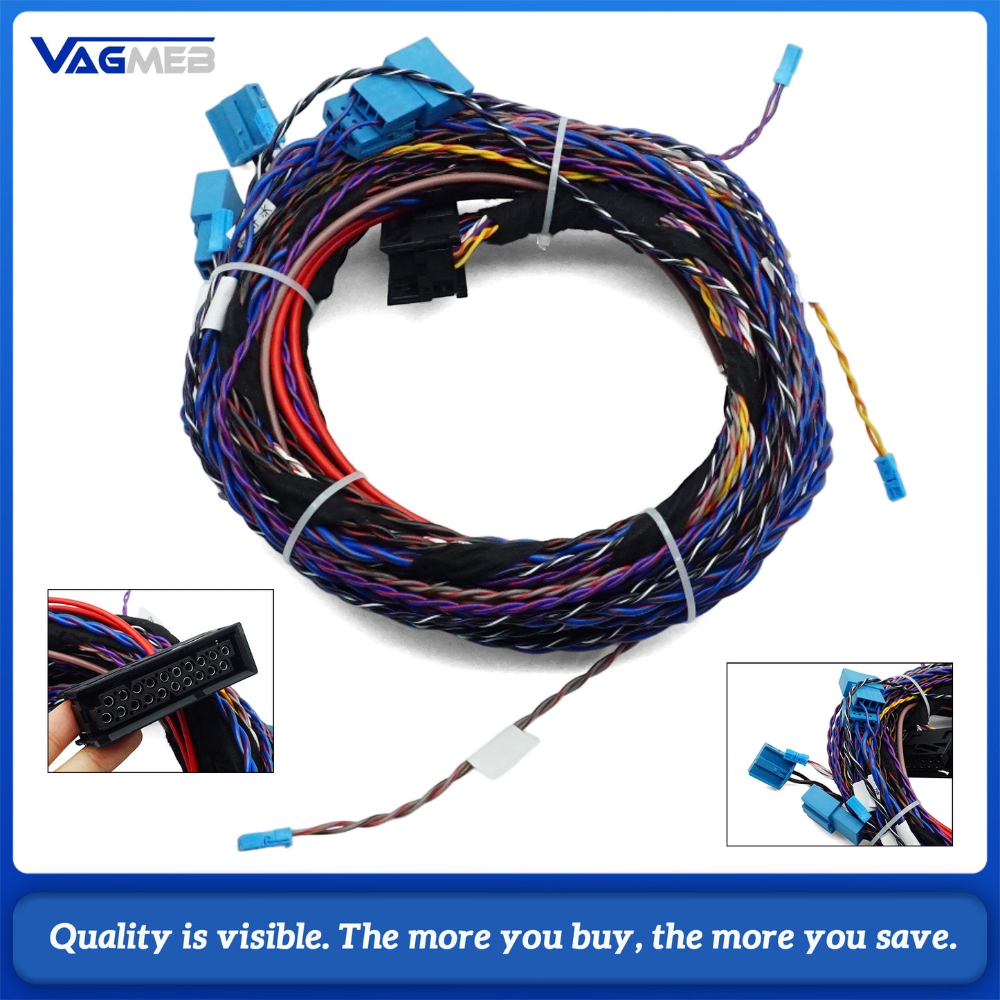 For BMW E60 5 Series LCI Logic 7 Car Audio Upgrade Wiring Harness Kit