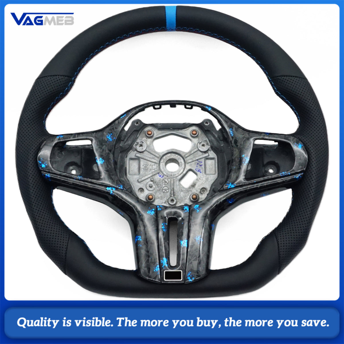 For BMW G20 G30 G21 G22 G23 3 Series 320i 325i 330i 2019 2020 2023 carbon-fiber forged carbon button frame steering wheel