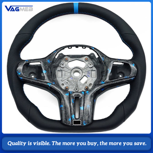 For BMW G20 G30 G21 G22 G23 3 Series 320i 325i 330i 2019 2020 2023 carbon-fiber forged carbon button frame steering wheel