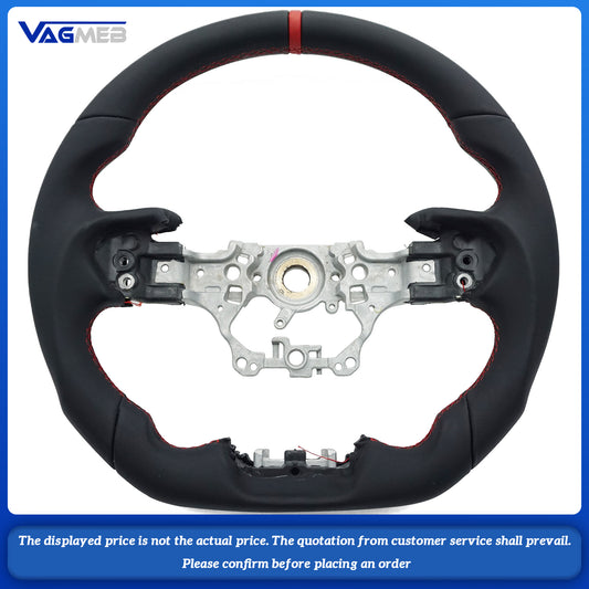 For Toyota Lexus custom real leather red line steering wheel with red center logo