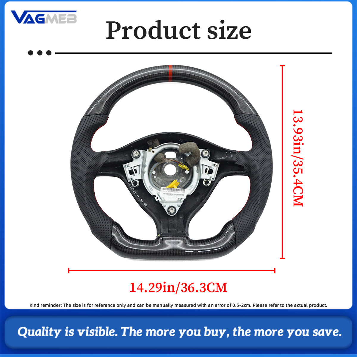 For VW Golf 4 IV Mk4 GTI 1997-2003Passat B5Seat Leon 1M MK1 Carbon Fiber Steering Wheel