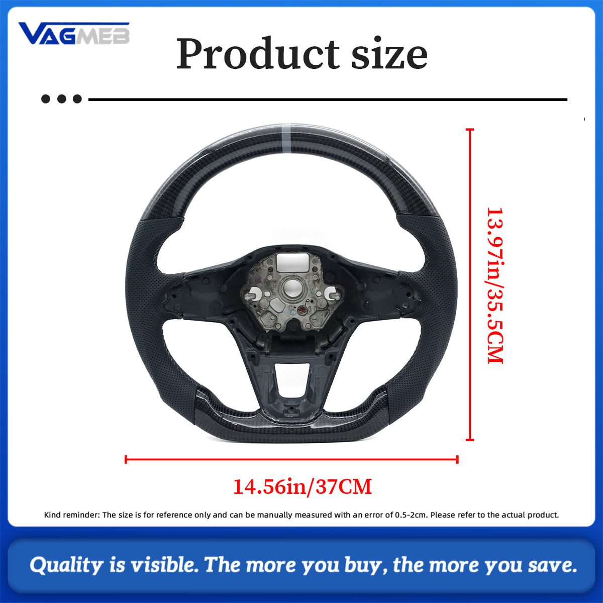 For VW Multivan T6.1 Carbon Fiber Steering Wheel High Quality Leather Sport Wheel Customized