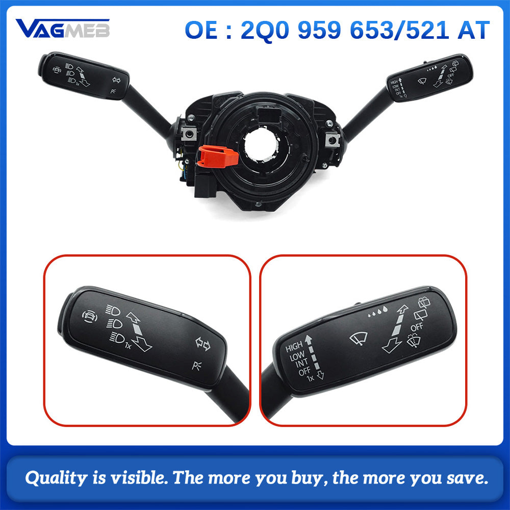 For VW Skoda Octavia POLO Steering Wheel Control Module Shift HandLever  2Q0 959 653 521 AT