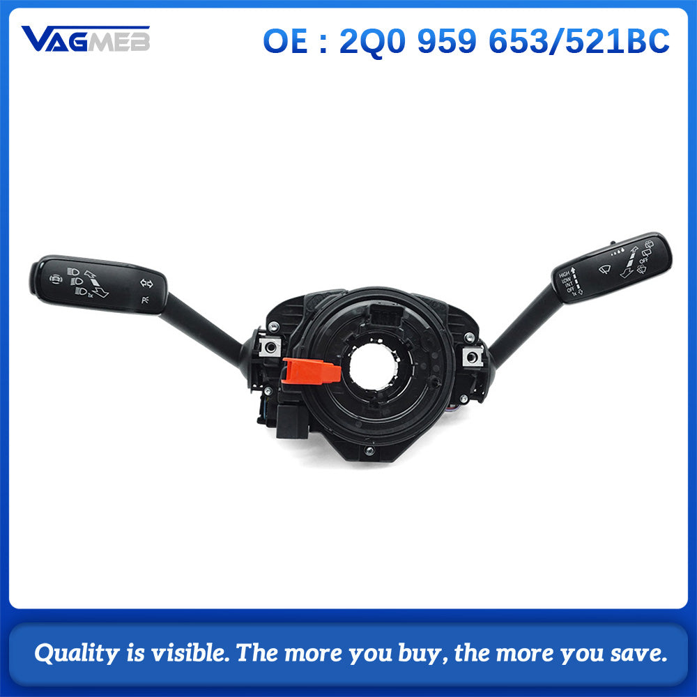 For VW Skoda Octavia POLO Steering Wheel Control Module Shift HandLever 2Q0 959 653 2Q0 959 521BC