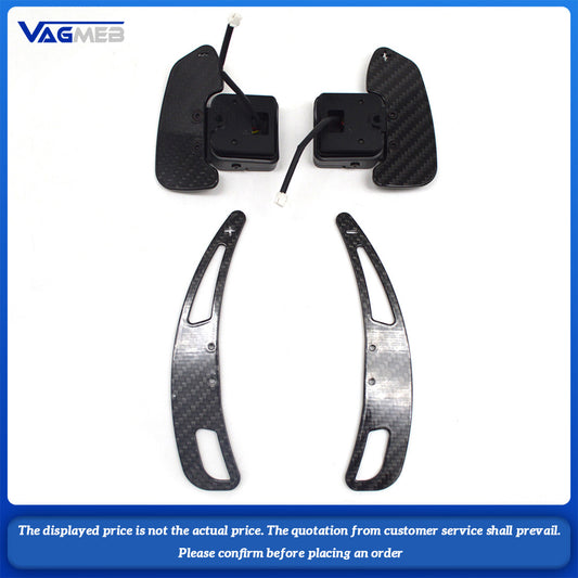 Steering wheel magnetic shift paddles made of bright carbon fiber material For Audi A4B9 PA A3 A4 A5 S3 S4 S5 RS3 RS4 RS5