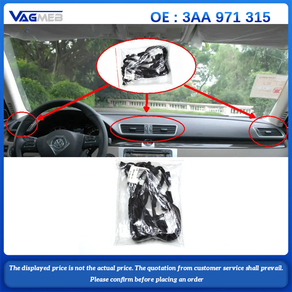 For VW Passat B7 Original Air Outlet Wiring Harness 3AA 971 315