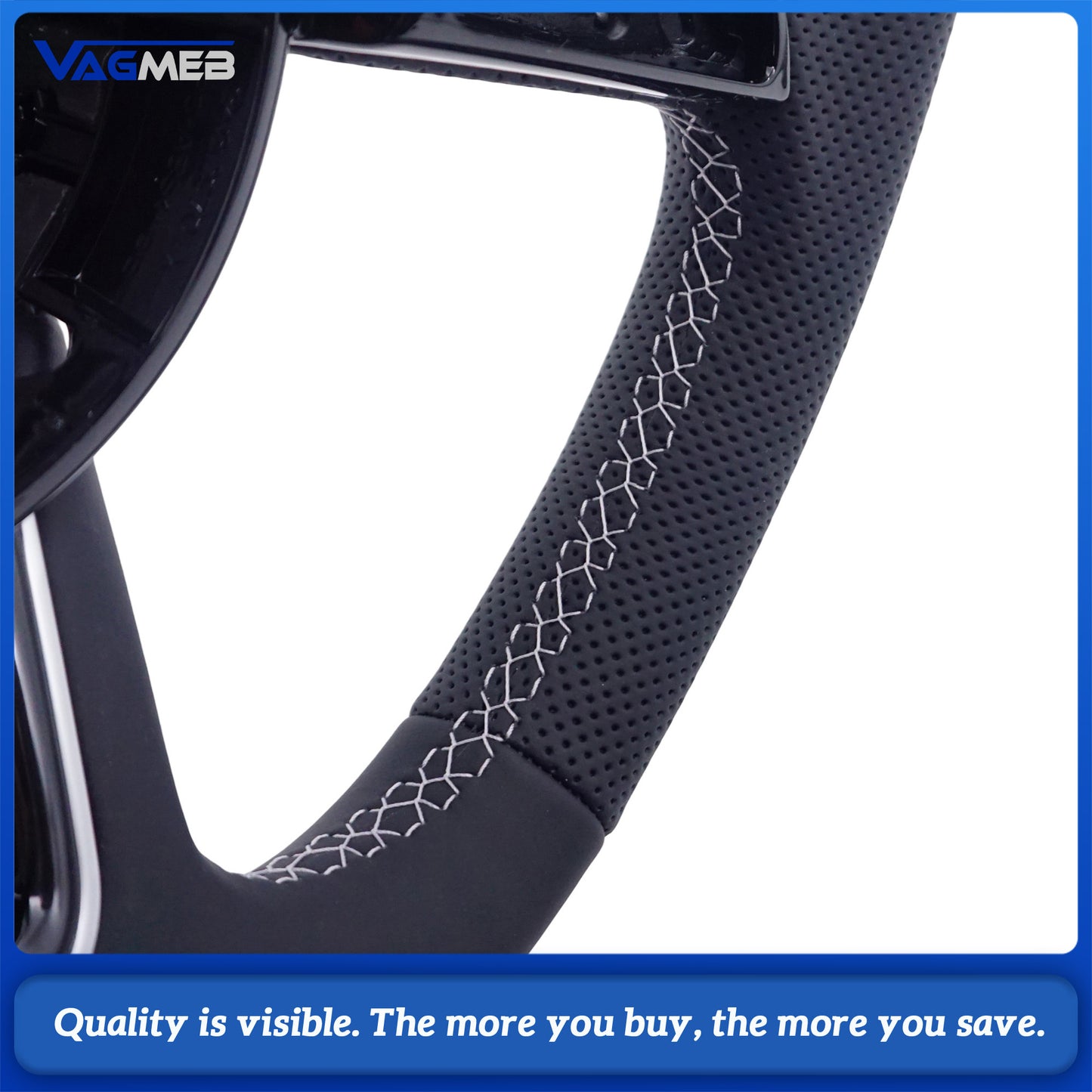 Heated steering wheel suitable for Audi A4 B9 S3 RS4 RS5 A3 A5 S3 S4 S5 2017-2024 leather flat bottomed steering wheel