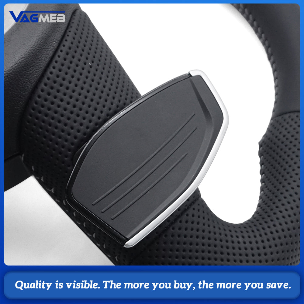 Heated steering wheel suitable for Audi A4 B9 S3 RS4 RS5 A3 A5 S3 S4 S5 2017-2024 leather flat bottomed steering wheel