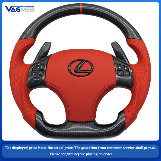 For Lexus IS IS250 IS250C IS300 IS350 ISF F Sport 2006 2007 2009 2012 2013 Blue Forged Carbon Fiber Steering Wheel